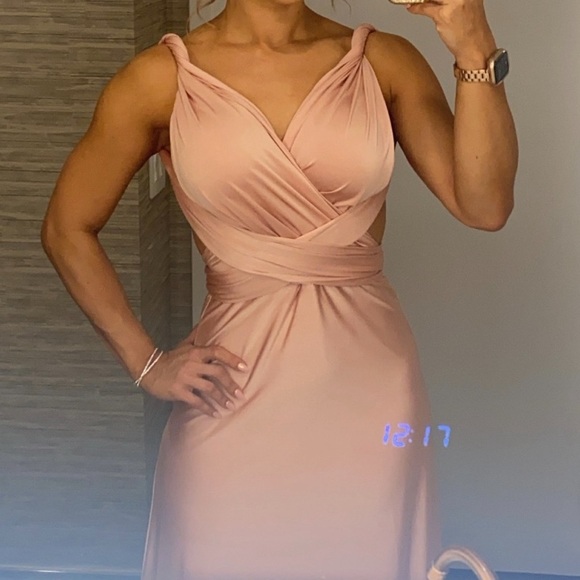 Lulus convertible blush pink Dress - Picture 2 of 5
